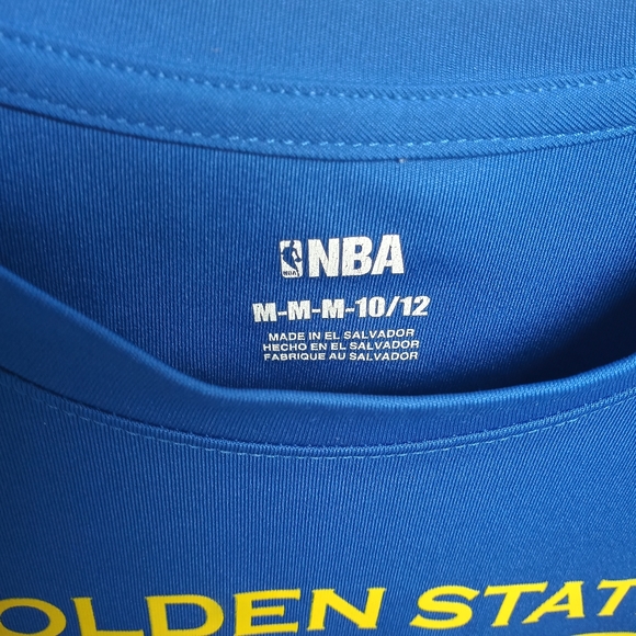 NBA Youth M 10/12 T-shirt Blue Golden State Warrio - Picture 3 of 7